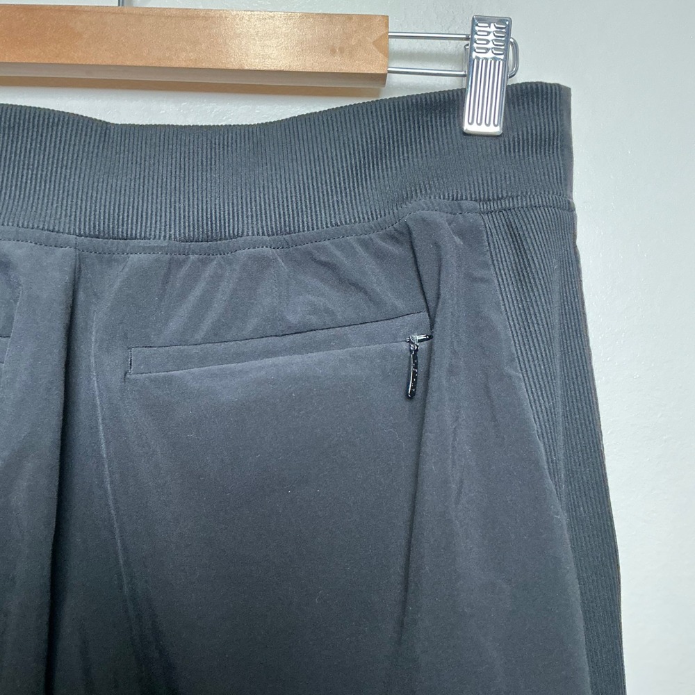 Athleta Brooklyn Ankle Pants Women Size 6 Black Ribbed Side Travel Excellent - Picture 5 of 8